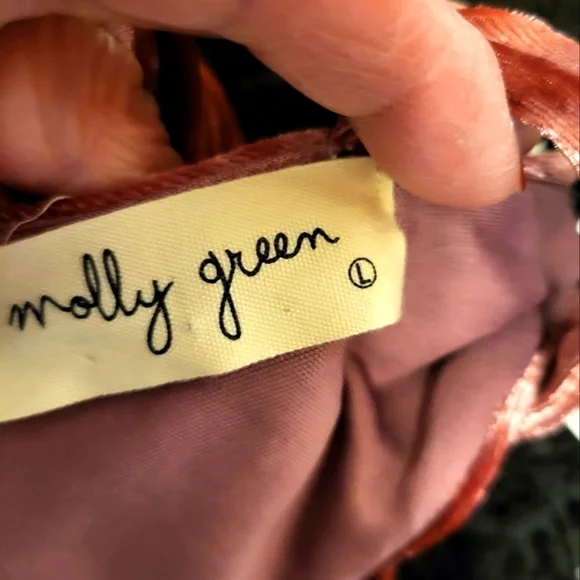 Molly Green Large Pink Velvet sleeveless Mini Dress - Picture 5 of 14